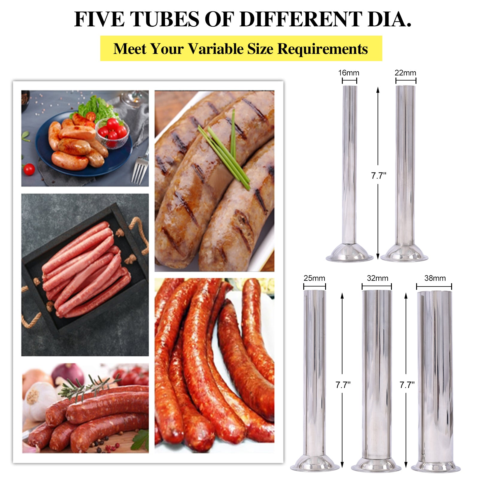 Electric Sausage Filler 30L Sausage Maker Stainless Steel Sausage Stuffer 110V 250W Sausage Ssteel Stuffing Tubestuffer Silver Stainless Steel