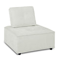 L Shape Modular Sectional Sofa, Diy Combination, Chenille White Chenille Wood Tight Back Eucalyptus Square Arms Foam Chenille 4 Seat