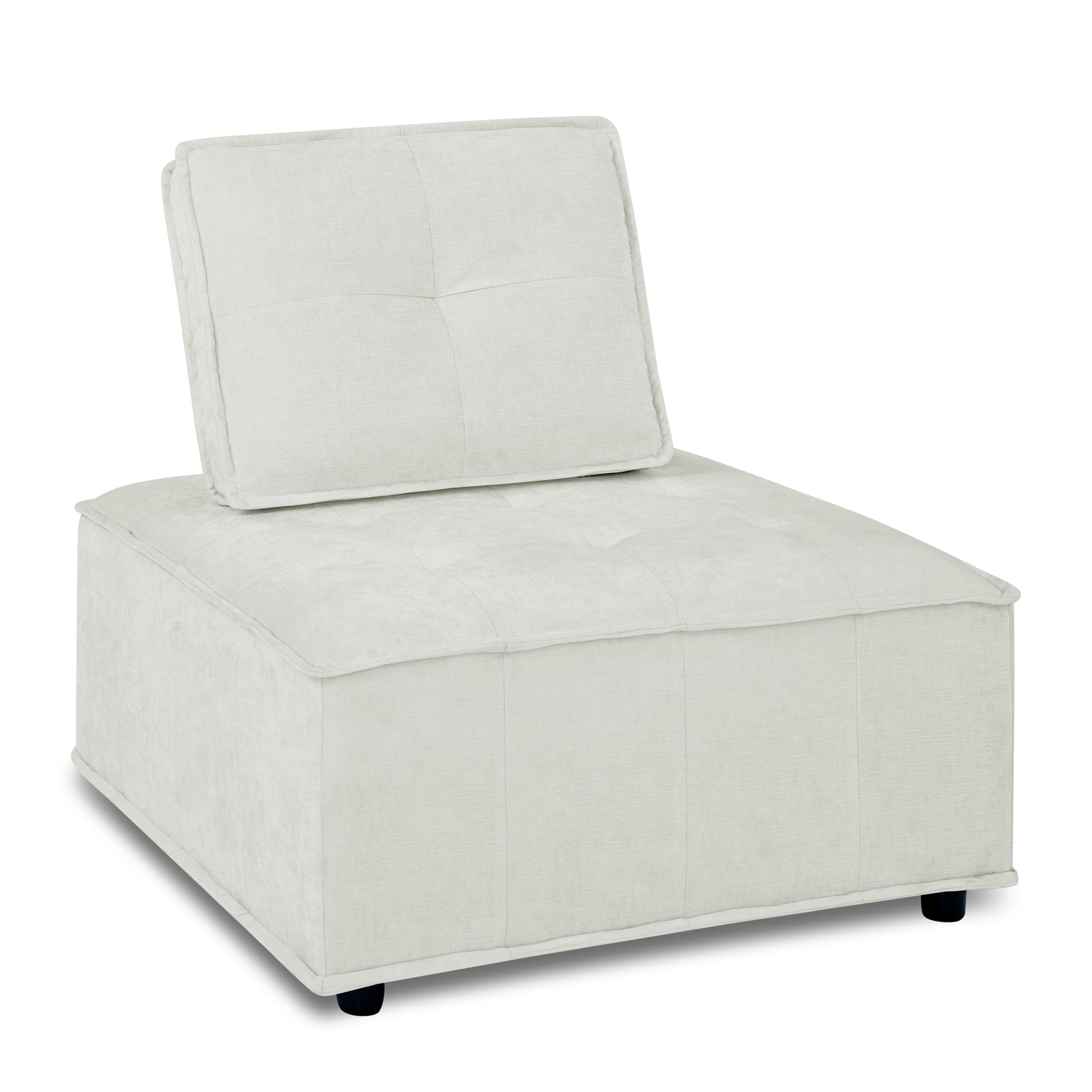 L Shape Modular Sectional Sofa, Diy Combination, Chenille White Chenille Wood Tight Back Eucalyptus Square Arms Foam Chenille 4 Seat