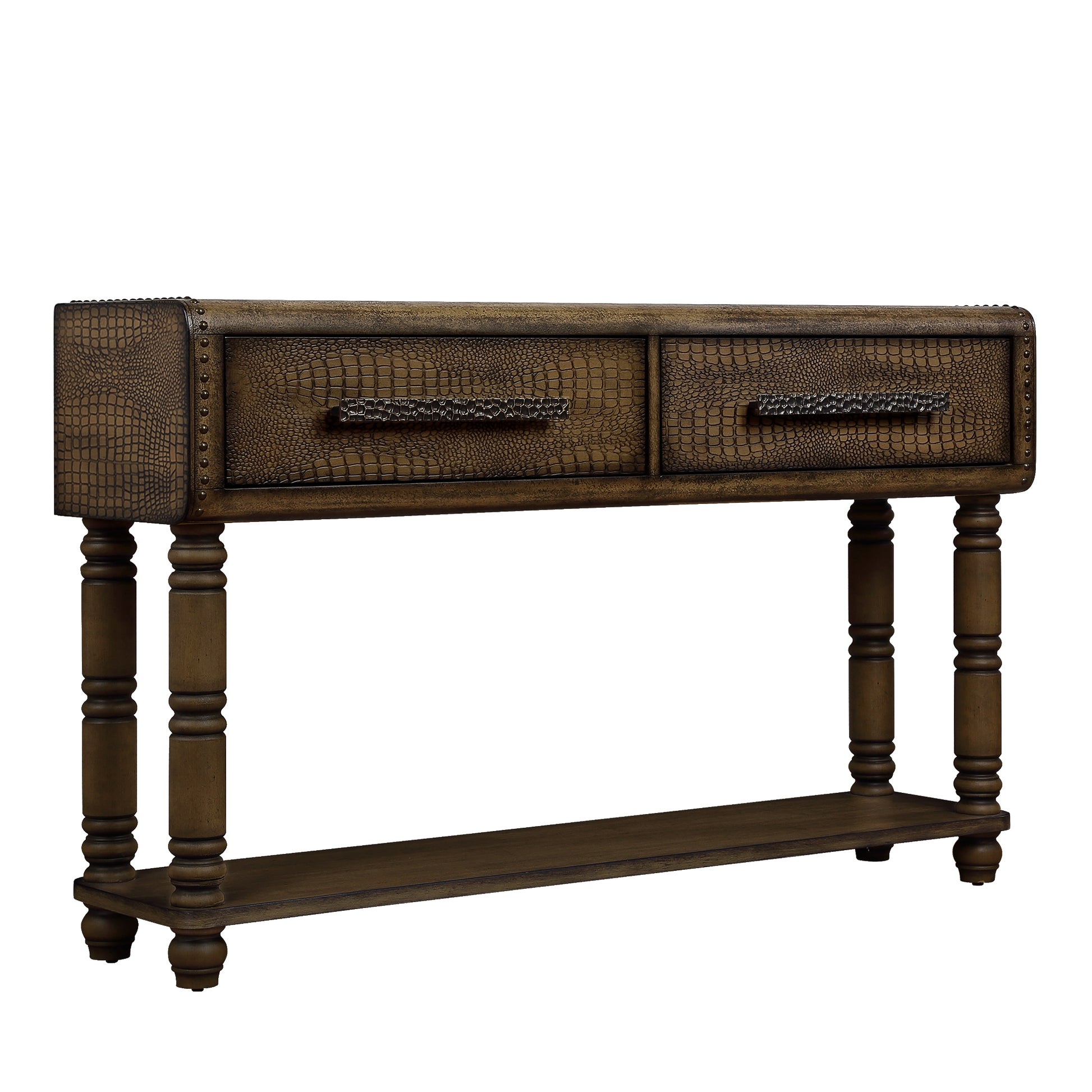 Light Luxury Retro Sofa Table With Outlets, 54 Inch Pine Wood Console Table With 2 Power Outlets And 2 Usb Ports For Entryway Hallway Living Room With Solid Wood Legs Antique Yellow Antique Yellow Built In Outlets Or Usb Primary Living Space American