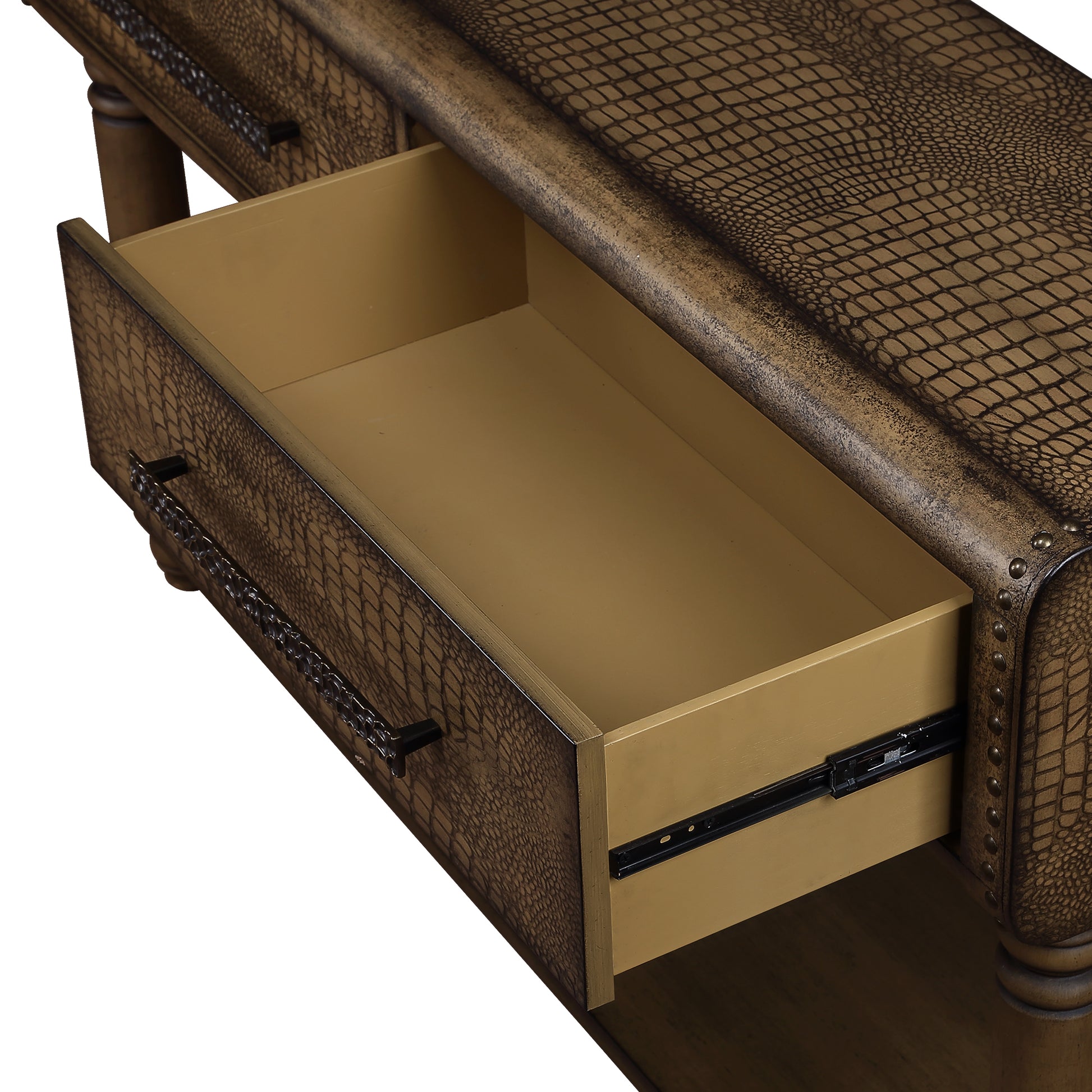 Light Luxury Retro Sofa Table With Outlets, 54 Inch Pine Wood Console Table With 2 Power Outlets And 2 Usb Ports For Entryway Hallway Living Room With Solid Wood Legs Antique Yellow Antique Yellow Built In Outlets Or Usb Primary Living Space American