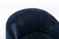 Chenille Fabric Swivel Accent Armchair Barrel Chair With Black Powder Coating Metal Ring,Blue Blue Foam Chenille