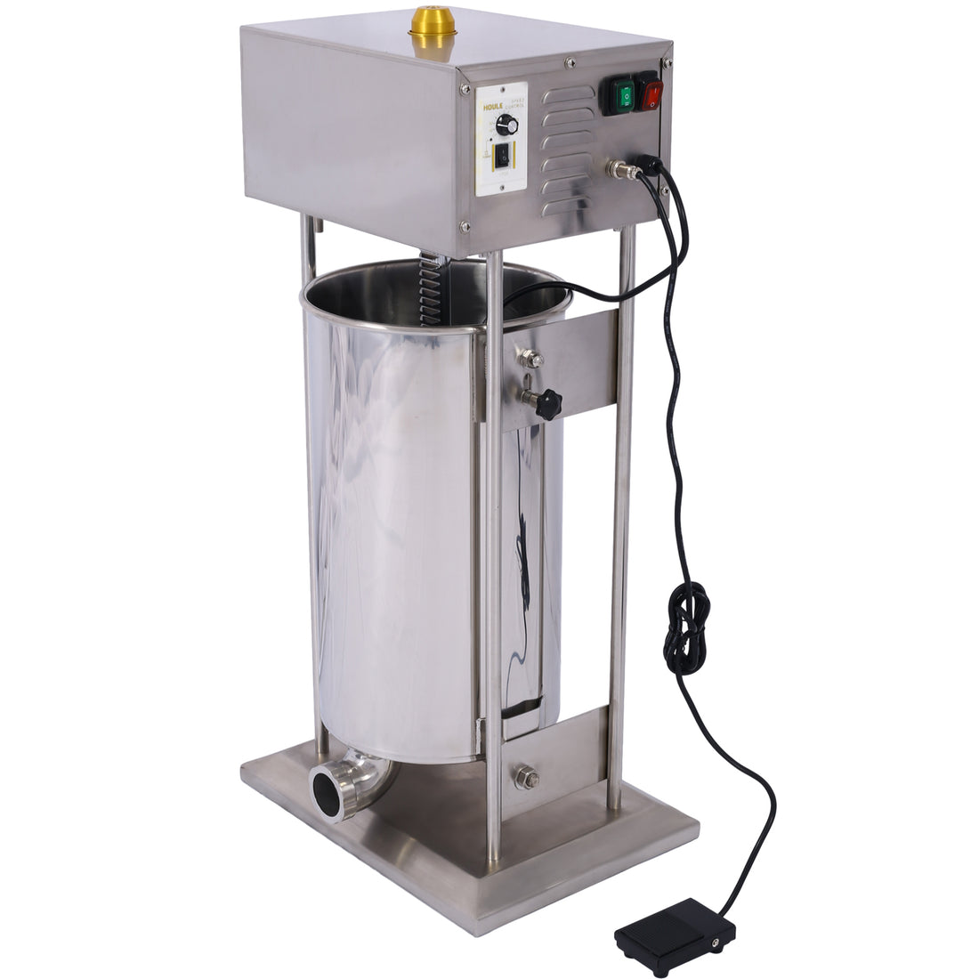 Electric Sausage Filler 15L Sausage Maker Stainless Steel Sausage Stuffer 24.3Lb 110V 120W Sausage Ssteel Stuffing Tubestuffer Silver Stainless Steel