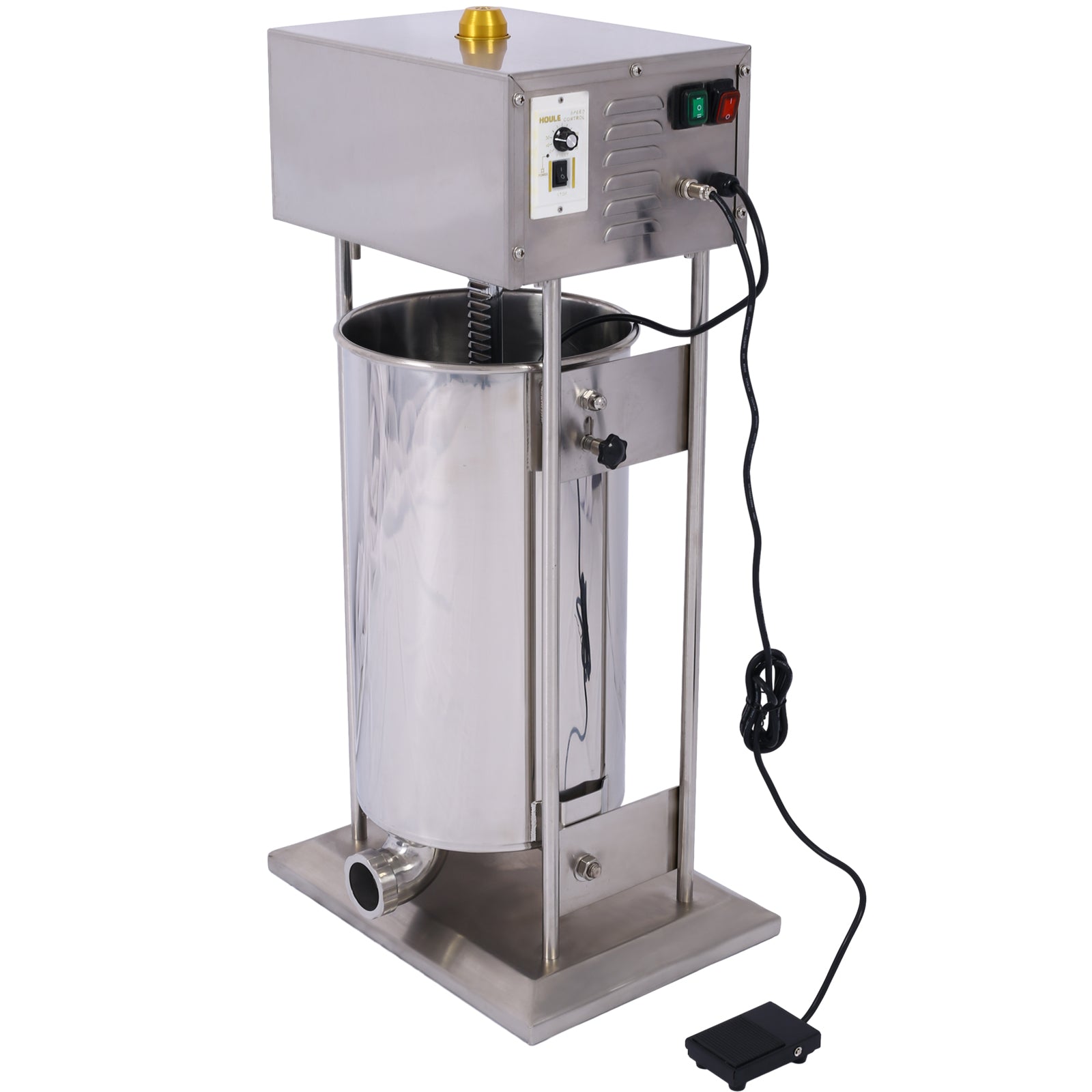 Electric Sausage Filler 15L Sausage Maker Stainless Steel Sausage Stuffer 24.3Lb 110V 120W Sausage Ssteel Stuffing Tubestuffer Silver Stainless Steel