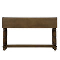 Light Luxury Retro Sofa Table With Outlets, 54 Inch Pine Wood Console Table With 2 Power Outlets And 2 Usb Ports For Entryway Hallway Living Room With Solid Wood Legs Antique Yellow Antique Yellow Built In Outlets Or Usb Primary Living Space American