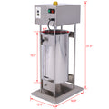 Electric Sausage Filler 15L Sausage Maker Stainless Steel Sausage Stuffer 24.3Lb 110V 120W Sausage Ssteel Stuffing Tubestuffer Silver Stainless Steel