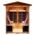 Four Person Far Infrared Outdoor Sauna B Natural Wood Solid Wood