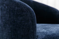 Chenille Fabric Swivel Accent Armchair Barrel Chair With Black Powder Coating Metal Ring,Blue Blue Foam Chenille