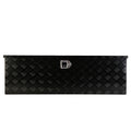 48 Inch Heavy Duty Aluminum Stripes Plated Tool Long Box Pick Up Truck Bed Rv Trailer Toolbox Storage Organizer, Waterproof Underbody Tool Box Storage With Lock And Key 48