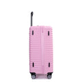 3 Piece Luggage Sets Pc Abs Lightweight Suitcase With Two Hooks, 360 Double Spinner Wheels, Tsa Lock, 21 25 29 Pink Pink Abs Pc