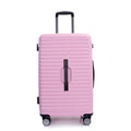 3 Piece Luggage Sets Pc Abs Lightweight Suitcase With Two Hooks, 360 Double Spinner Wheels, Tsa Lock, 21 25 29 Pink Pink Abs Pc