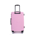 3 Piece Luggage Sets Pc Abs Lightweight Suitcase With Two Hooks, 360 Double Spinner Wheels, Tsa Lock, 21 25 29 Pink Pink Abs Pc