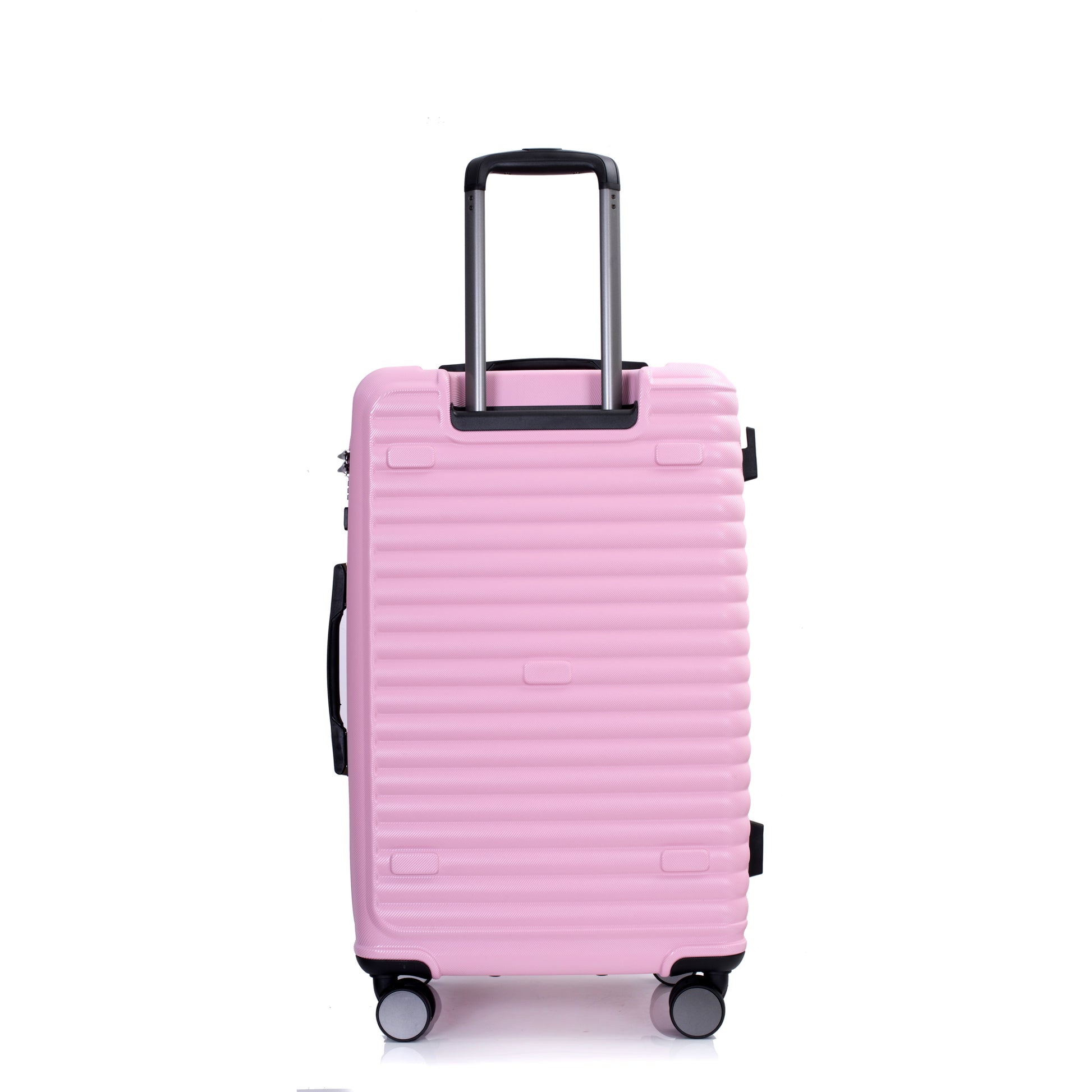 3 Piece Luggage Sets Pc Abs Lightweight Suitcase With Two Hooks, 360 Double Spinner Wheels, Tsa Lock, 21 25 29 Pink Pink Abs Pc