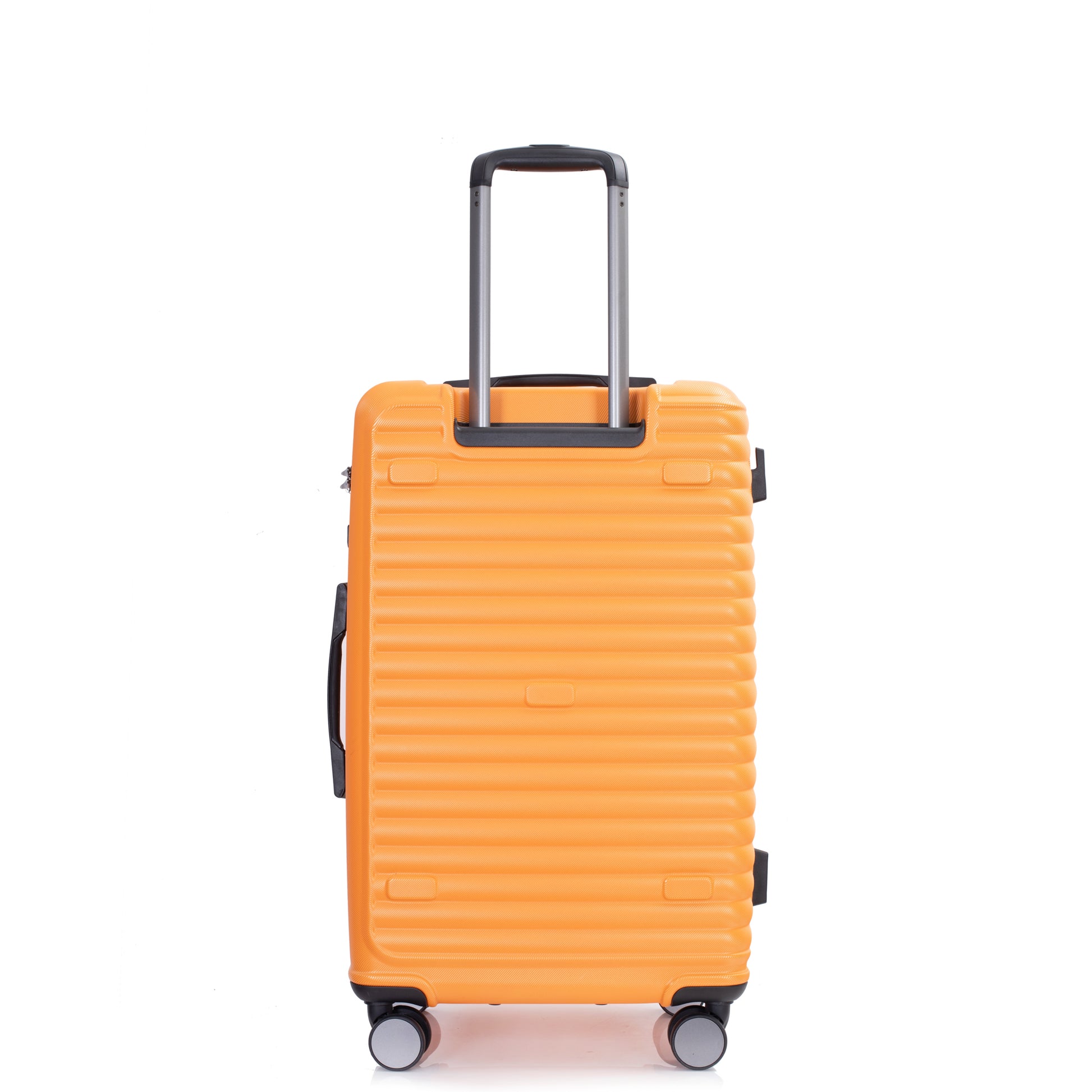 3 Piece Luggage Sets Pc Abs Lightweight Suitcase With Two Hooks, 360 Double Spinner Wheels, Tsa Lock, 20 24 28 Orange Orange Abs Pc