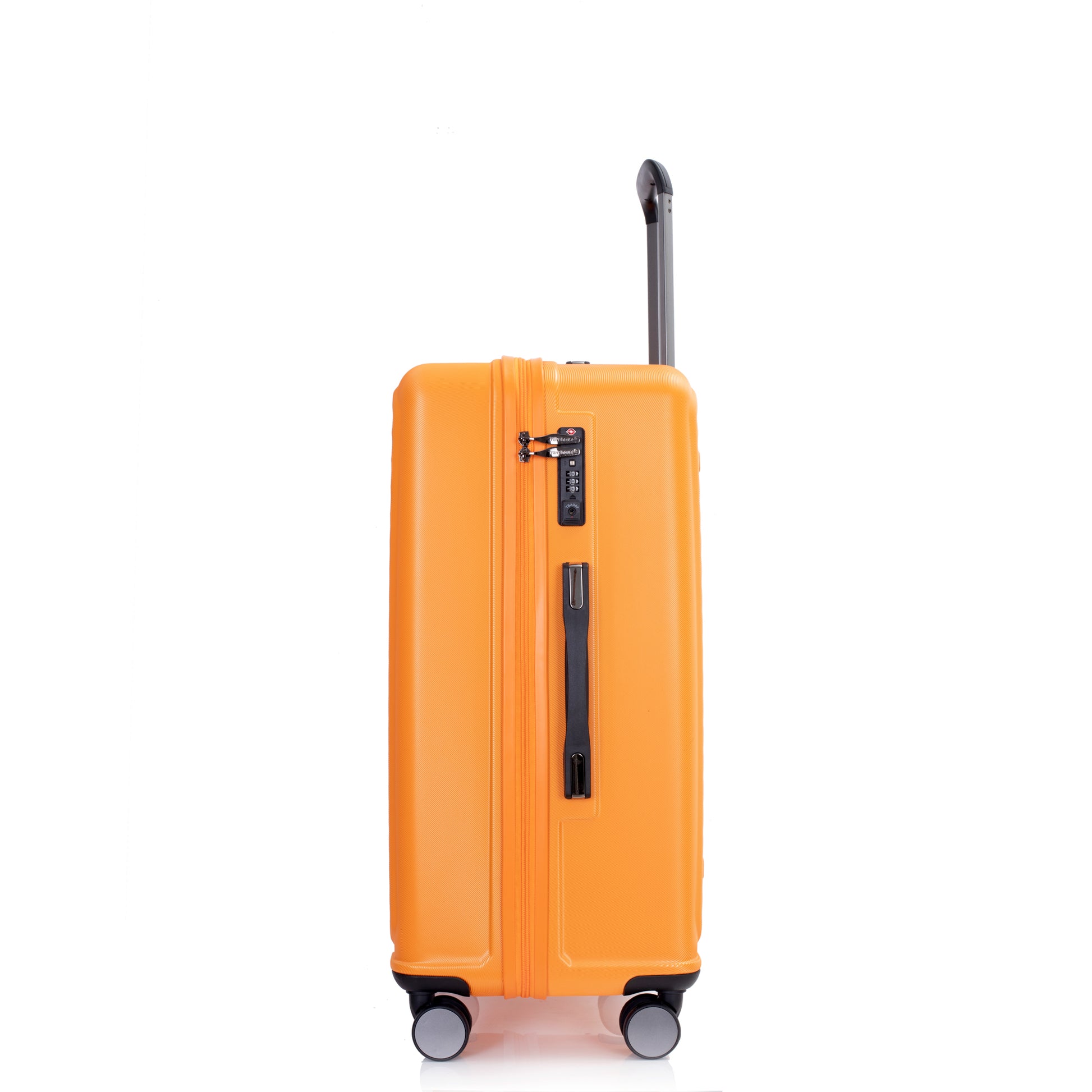 3 Piece Luggage Sets Pc Abs Lightweight Suitcase With Two Hooks, 360 Double Spinner Wheels, Tsa Lock, 20 24 28 Orange Orange Abs Pc