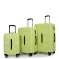 3 Piece Luggage Sets Pc Abs Lightweight Suitcase With Two Hooks, 360 Double Spinner Wheels, Tsa Lock, 20 24 28 Light Green Light Green Abs Pc