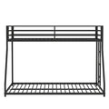 Adam Twin Over Full Metal Bunk, Black Full Box Spring Not Required Black Metal Bedroom Bunk Metal Metal