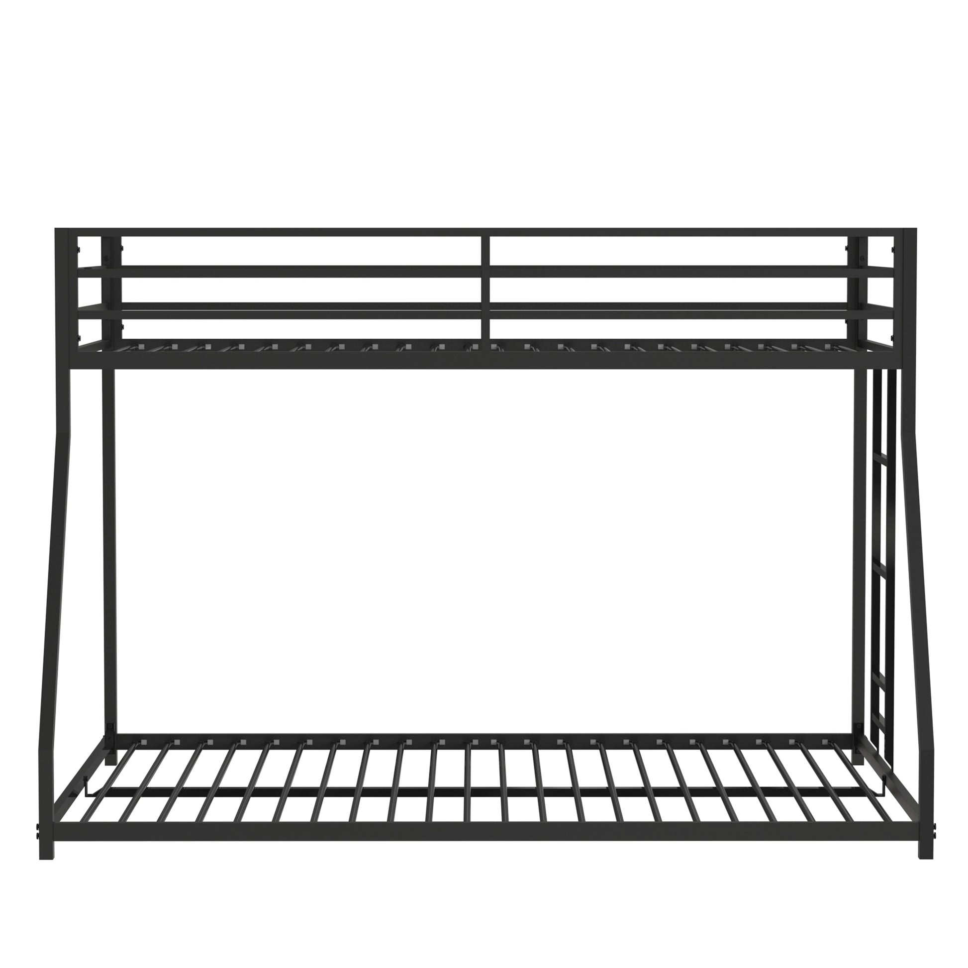 Adam Twin Over Full Metal Bunk, Black Full Box Spring Not Required Black Metal Bedroom Bunk Metal Metal