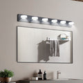 Same As W1340P206812 L002003 W6B Led Modern Black 6 Light Vanity Lights Fixtures Over Mirror Bath Wall Lighting Black Modern Acrylic Iron