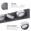 Same As W1340110592 L2008 Led Modern Black 4 Light Vanity Lights Fixtures Over Mirror Bath Wall Lighting Black Acrylic,Iron