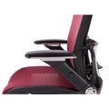 Red Ergonomic Mesh Office Chair, High Back Adjustable Headrest With Flip Up Arms, Tilt And Lock Function, Lumbar Support And Blade Wheels, Kd Chrome Metal Legs Red Office American Design Office Chairs Foam Plastic