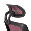 Red Ergonomic Mesh Office Chair, High Back Adjustable Headrest With Flip Up Arms, Tilt And Lock Function, Lumbar Support And Blade Wheels, Kd Chrome Metal Legs Red Office American Design Office Chairs Foam Plastic