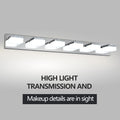 Same As W1340P206831 L002006 W6C Modern 6 Light Chrome Led Vanity Mirror Light Fixture For Bathrooms And Makeup Tables Chrome Modern Acrylic Stainless Steel