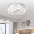 Bladeless Fan Lamp With Lights Dimmable Led White Modern Iron