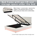Full Size Tufted Upholstered Platform Bed With Hydraulic Storage System,Pu Storage Bed With Led Lights And Usb Charger, White White Pu