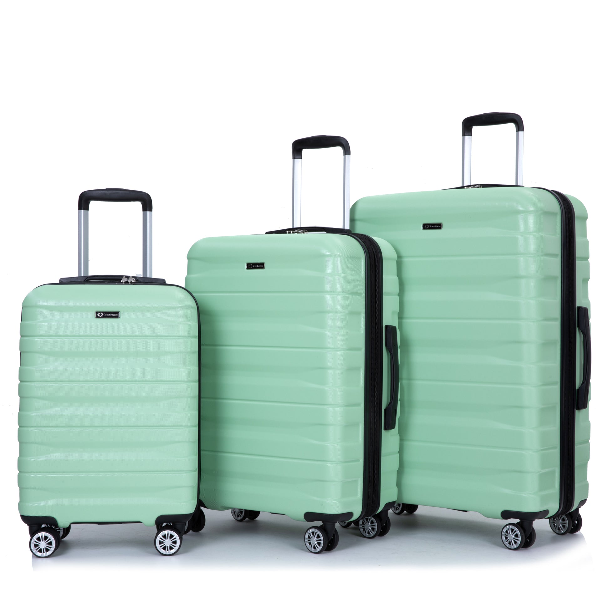 3 Piece Luggage Sets Pc Lightweight & Durable Expandable Suitcase With Two Hooks, Double Spinner Wheels, Tsa Lock, 21 25 29 Light Green Light Green Pc