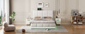 Full Size Tufted Upholstered Platform Bed With Hydraulic Storage System,Pu Storage Bed With Led Lights And Usb Charger, White White Pu