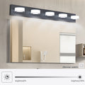 Led Modern Black 5 Light Vanity Lights Fixtures Over Mirror Bath Wall Lighting Black Modern Acrylic Iron