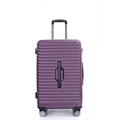 3 Piece Luggage Sets Pc Abs Lightweight Suitcase With Two Hooks, 360 Double Spinner Wheels, Tsa Lock, 21 25 29 Dark Purple Dark Purple Abs Pc