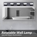 Led Modern Black 5 Light Vanity Lights Fixtures Over Mirror Bath Wall Lighting Black Modern Acrylic Iron