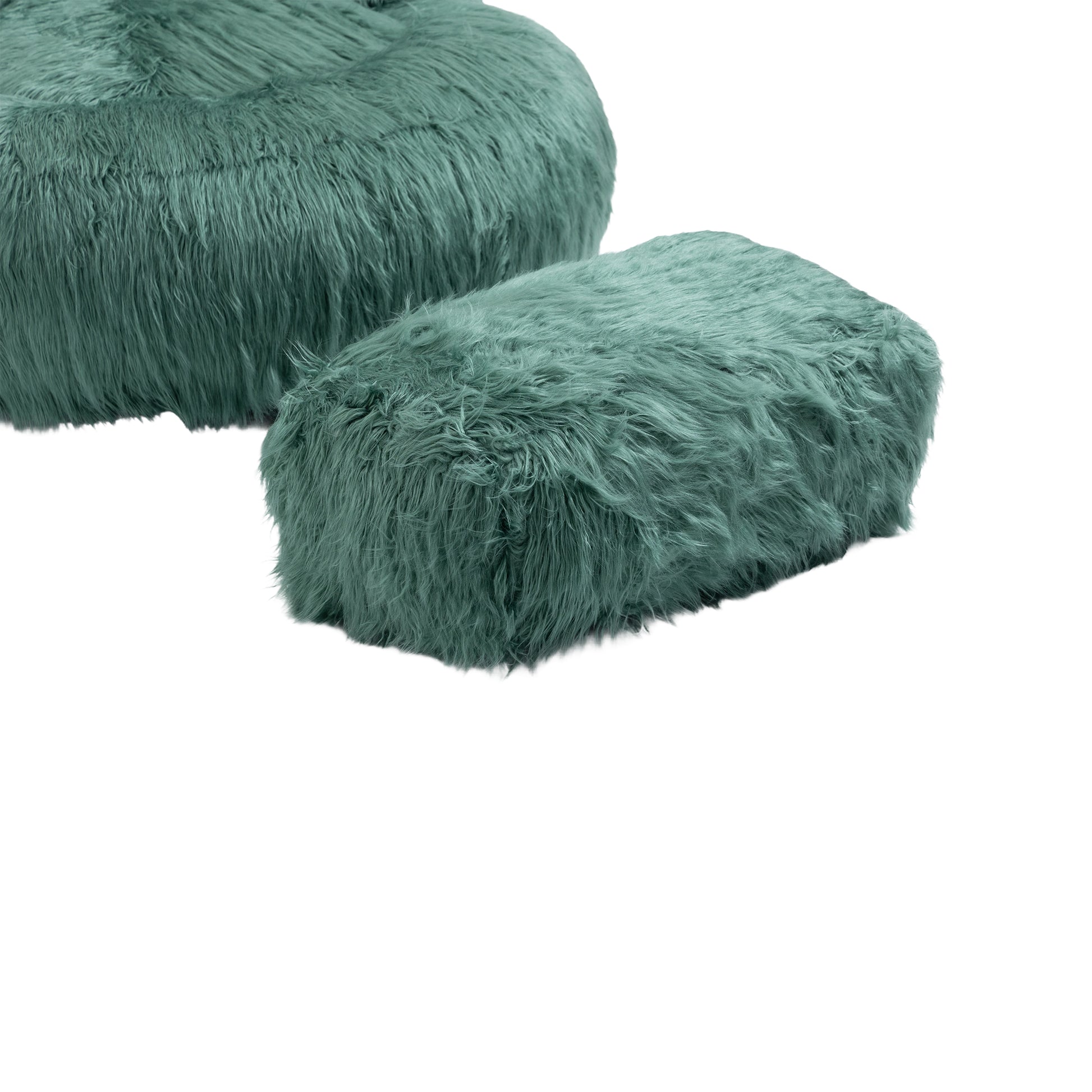 Coolmore Bean Bag Chair, Floor Sofa With Handle,Accent Sofa Chair With Ottoman For Gaming Reading Relaxing Mint Green Mint Green Plush