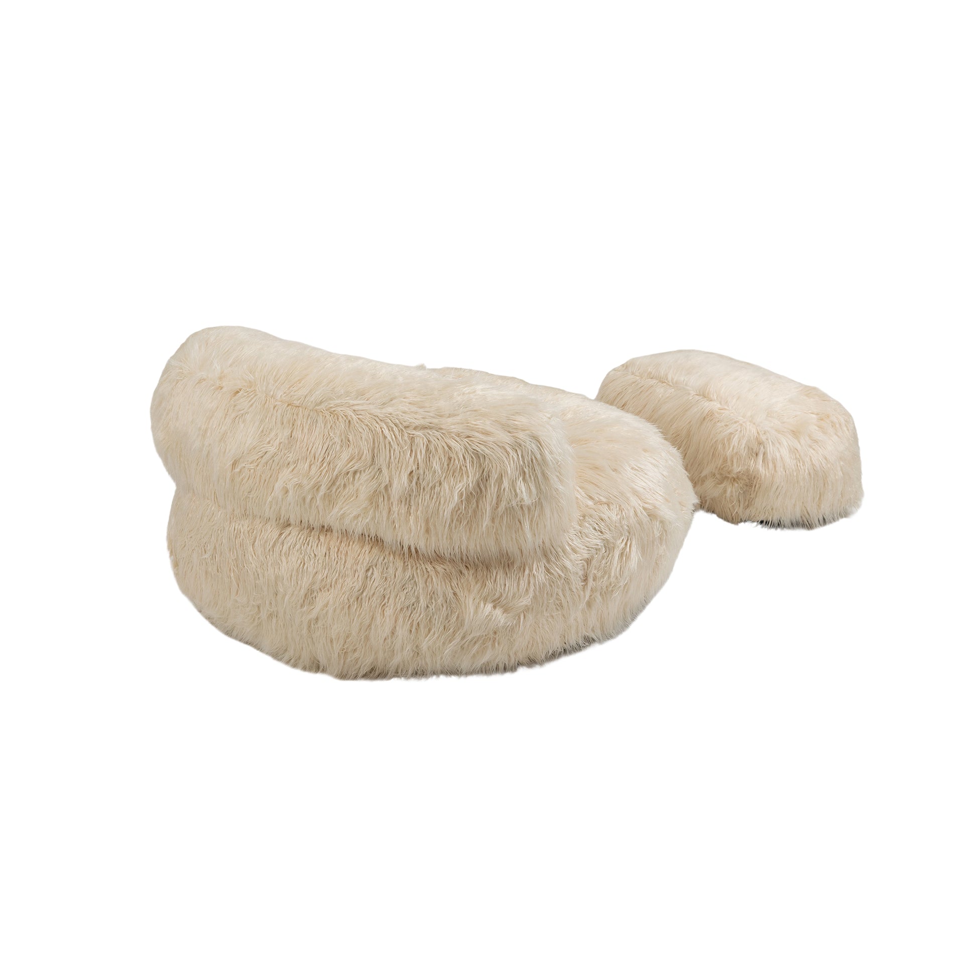 Coolmore Bean Bag Chair, Floor Sofa With Handle,Accent Sofa Chair With Ottoman For Gaming Reading Relaxing Beige Beige Foam Plush