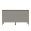 Storage Cabinet Sideboard Wooden Cabinet With 4 Metal Handles ,4 Shelves And 4 Doors For Hallway, Entryway, Living Room Gray Mdf