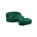 Coolmore Bean Bag Chair, Floor Sofa With Handle,Accent Sofa Chair With Ottoman For Gaming Reading Relaxing Emerald Emerald Foam Plush
