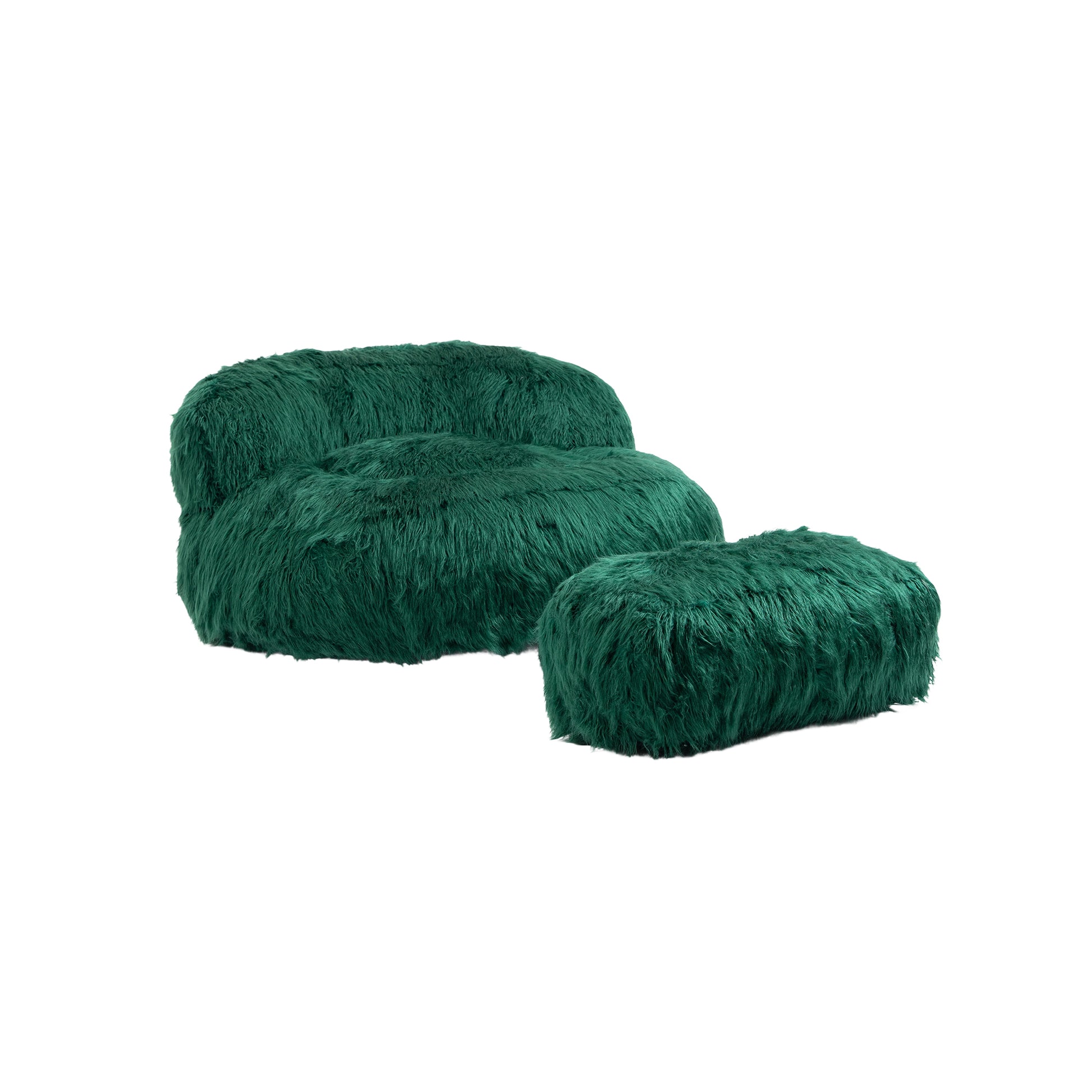Coolmore Bean Bag Chair, Floor Sofa With Handle,Accent Sofa Chair With Ottoman For Gaming Reading Relaxing Emerald Emerald Foam Plush