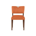 Bryson Burnt Orange Velvet Dining Chair Set Of 2 Orange Foam Solid Wood