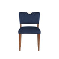 Bryson Navy Blue Velvet Dining Chair Set Of 2 Navy Blue Foam Solid Wood
