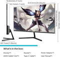 Sansui Computer Monitors 27 Inch 100Hz Ips Usb Type C Fhd 1080P Hdr10 Built In Speakers Hdmi Dp Game Rts Fps Tilt Adjustable For Working And Gaming Es 27X3 Type C Cable & Hdmi Cable Included Black Pvc