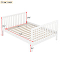 Convertible Crib Full Size Bed With Changing Table, White White Solid Wood