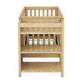 Convertible Crib Full Size Bed With Changing Table, Natural Natural Solid Wood