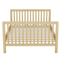 Convertible Crib Full Size Bed With Changing Table, Natural Natural Solid Wood