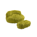 Coolmore Bean Bag Chair, Floor Sofa With Handle,Accent Sofa Chair With Ottoman For Gaming Reading Relaxing Olive Olive Foam Plush