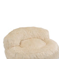 Coolmore Bean Bag Chair, Floor Sofa With Handle,Accent Sofa Chair With Ottoman For Gaming Reading Relaxing Beige Beige Foam Plush