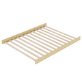 Convertible Crib Full Size Bed With Changing Table, Natural Natural Solid Wood