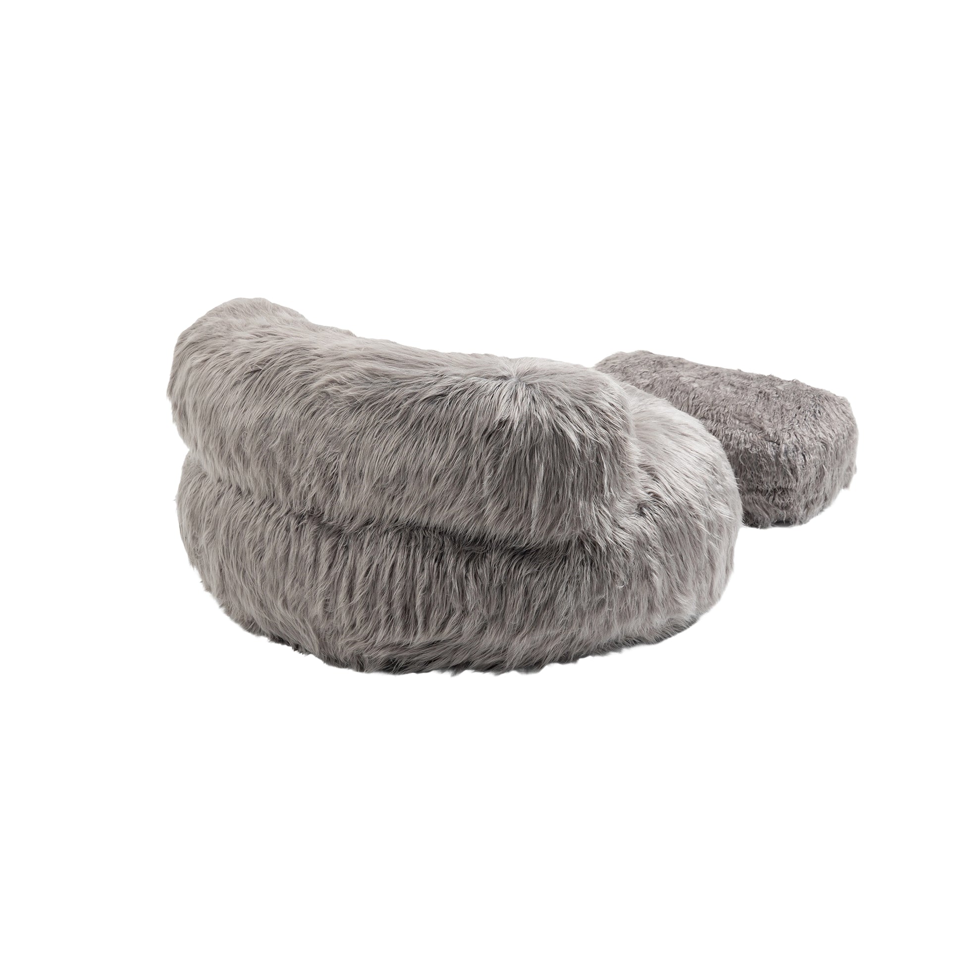 Coolmore Bean Bag Chair, Floor Sofa With Handle,Accent Sofa Chair With Ottoman For Gaming Reading Relaxing Gray Gray Plush