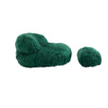 Coolmore Bean Bag Chair, Floor Sofa With Handle,Accent Sofa Chair With Ottoman For Gaming Reading Relaxing Emerald Emerald Foam Plush